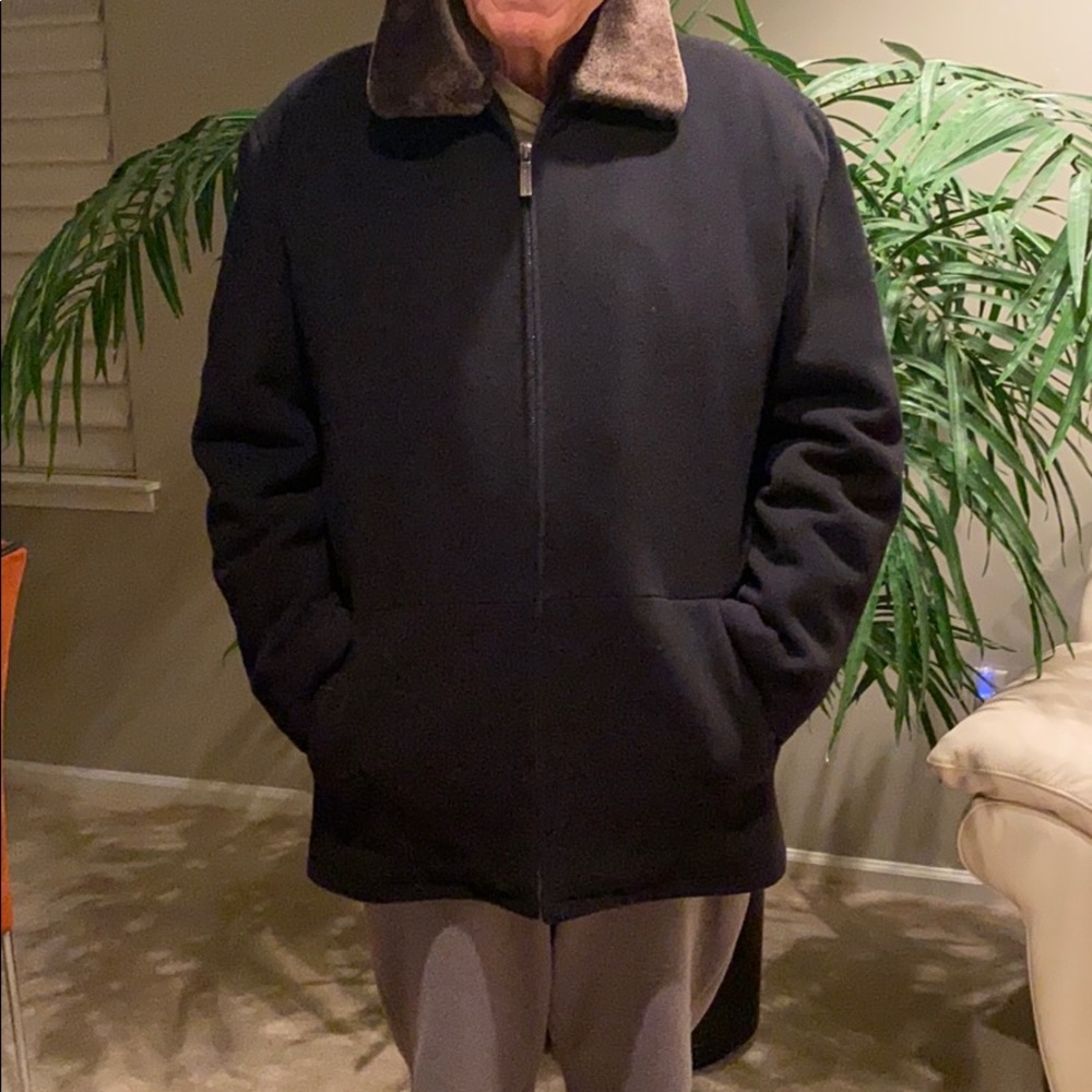 Wool and faux fur jacket